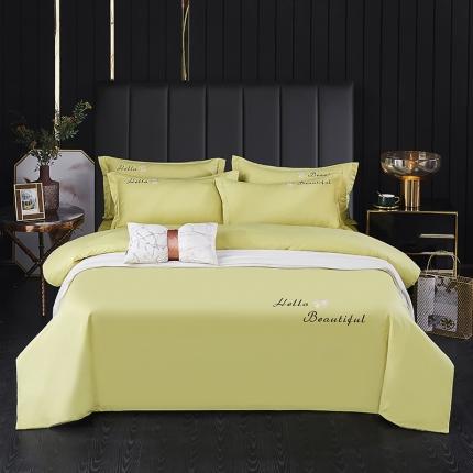 91家纺网 家纺一手货源 找家纺 柔享家（原芷澜家纺） 2025新款纯色绣花床单四件套