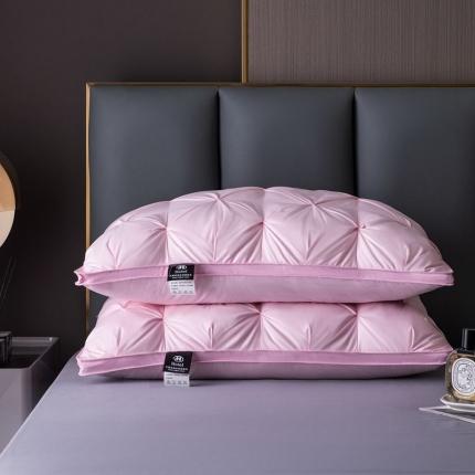 华盛2022新款A类轻奢高端大豆纤维枕抗菌枕枕头枕芯 粉色