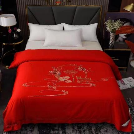 91家纺网 家纺一手货源 找家纺 晋瑞 2022新款60S长绒棉国潮蚕丝被 锦绣良缘