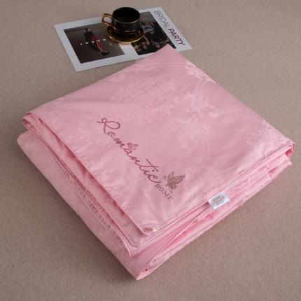 91家纺网 家纺一手货源 找家纺 晋瑞 新款全棉贡缎大提花苏绣全棉提花蚕丝被 苏绣全棉提花蚕丝被粉色