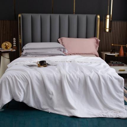 晋瑞 新款全棉贡缎大提花苏绣全棉提花蚕丝被 苏绣全棉提花蚕丝被白色