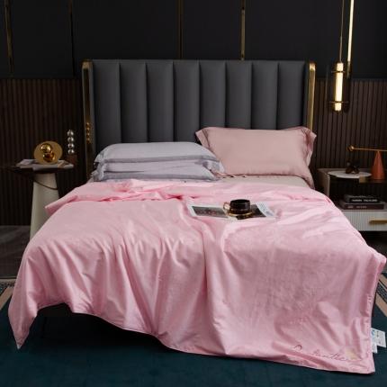 晋瑞 新款全棉贡缎大提花苏绣全棉提花蚕丝被 苏绣全棉提花蚕丝被粉色