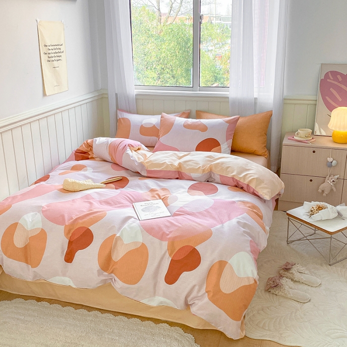 91家纺网 家纺一手货源 找家纺 琪格格 2022新款13372全棉印花四件套 小阁