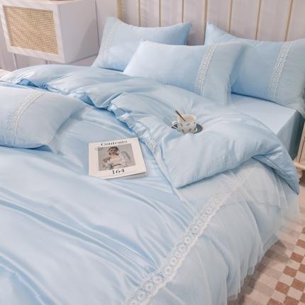 91家纺网 家纺一手货源 找家纺 (总) 花香四季 2023新款水洗真丝四件套-甜心