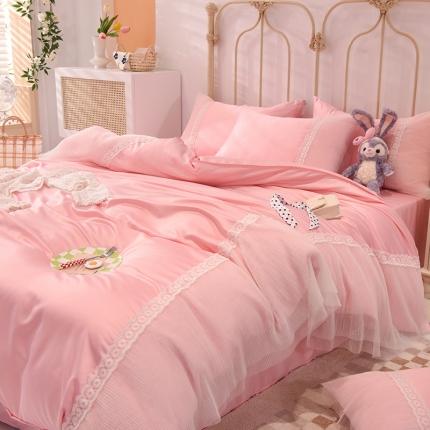 91家纺网 家纺一手货源 找家纺 (总) 花香四季 2023新款水洗真丝四件套-甜心