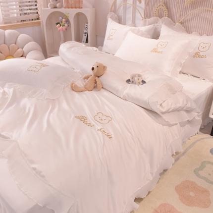 91家纺网 家纺一手货源 找家纺 (总) 花香四季 2023新款水洗真丝四件套-甜心