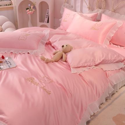 91家纺网 家纺一手货源 找家纺 (总) 花香四季 2023新款水洗真丝四件套-甜心