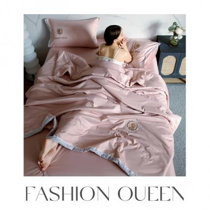 91家纺网 家纺一手货源 找家纺 (总)梦镜2025新款水洗冰丝空调夏凉被夏被四件套-居里夫人