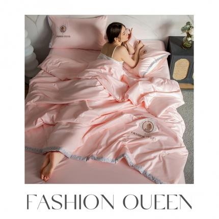 91家纺网 家纺一手货源 找家纺 (总)梦镜2025新款水洗冰丝空调夏凉被夏被四件套-居里夫人