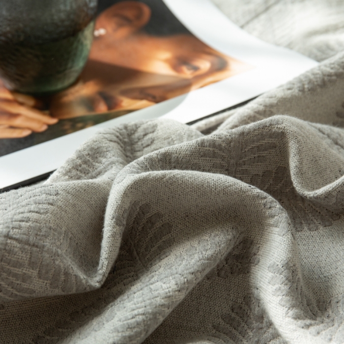 91家纺网 家纺一手货源 找家纺 安莱生活 2022新款全棉双层纱蝴蝶结四件套 四叶草-黑灰