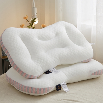 91家纺网 家纺一手货源 找家纺 （总）2022新款SPA按摩针织枕针织棉护颈枕中低枕头枕芯