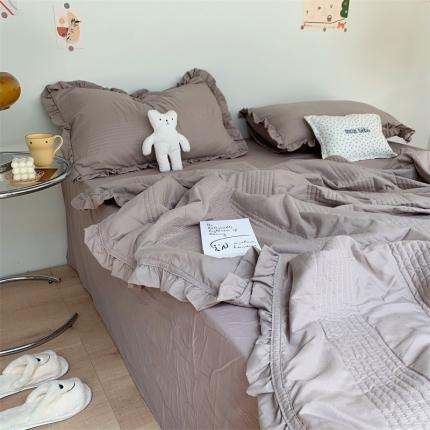 91家纺网 家纺一手货源 找家纺 (总)六巷胡同 2022新款ins风水洗纱夏被四件套-实拍