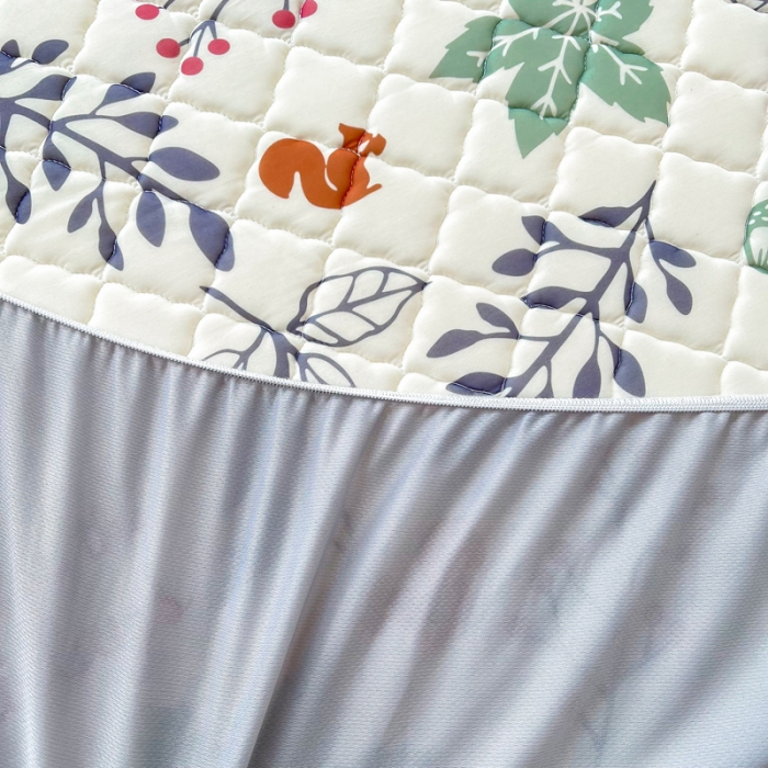 91家纺网 家纺一手货源 找家纺 锦罗绣 2024新款水洗乳胶凉席床笠凉席夏被四件套 林深麋鹿