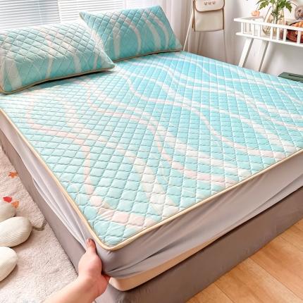 锦罗绣 2024新款水洗乳胶凉席床笠凉席夏被四件套 流金岁月