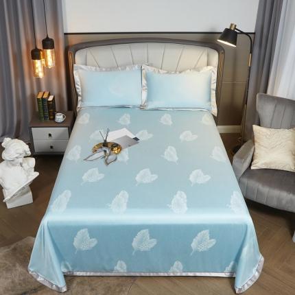 91家纺网 家纺一手货源 找家纺 （总）威克凯丽2023新款重磅七彩大提花纯竹纤维软凉席三件套