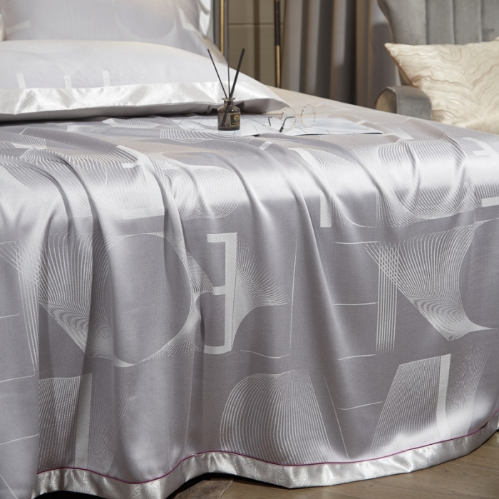 91家纺网 家纺一手货源 找家纺 威克凯丽2023新款重磅七彩大提花纯竹纤维软凉席三件套 彼得