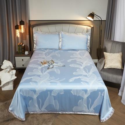 91家纺网 家纺一手货源 找家纺 威克凯丽2022新款七彩大提花纯竹纤维软凉席三件套 贵族品味