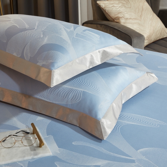 91家纺网 家纺一手货源 找家纺 威克凯丽2022新款七彩大提花纯竹纤维软凉席三件套 贵族品味