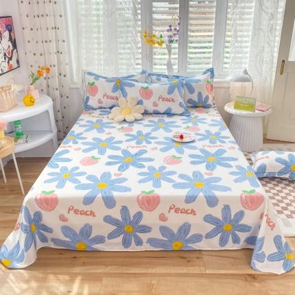 91家纺网 家纺一手货源 找家纺 眠博士 2022新款全棉13372时尚印花夏被四件套 花儿朵朵