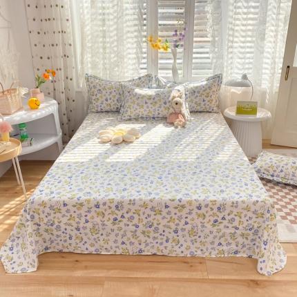 91家纺网 家纺一手货源 找家纺 眠博士2022新款全棉13372时尚印花夏被四件套 恬静花语