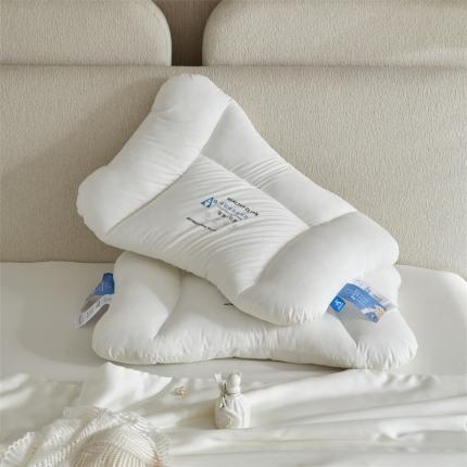 91家纺网 家纺一手货源 找家纺 定制全棉水洗A类多功能护颈大豆抗菌枕芯 舒睡四区护颈-白