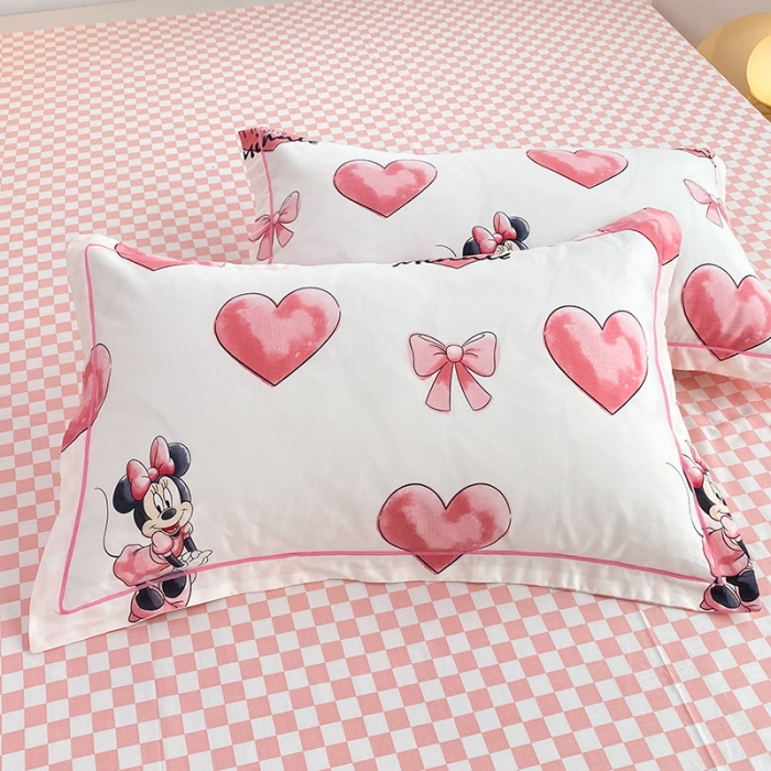 91家纺网 家纺一手货源 找家纺 眠博士 2022新款全棉13372迪士尼印花四件套 爱心米妮