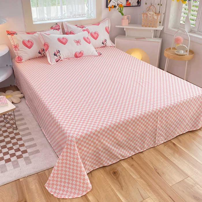 91家纺网 家纺一手货源 找家纺 眠博士 2022新款全棉13372迪士尼印花四件套 爱心米妮