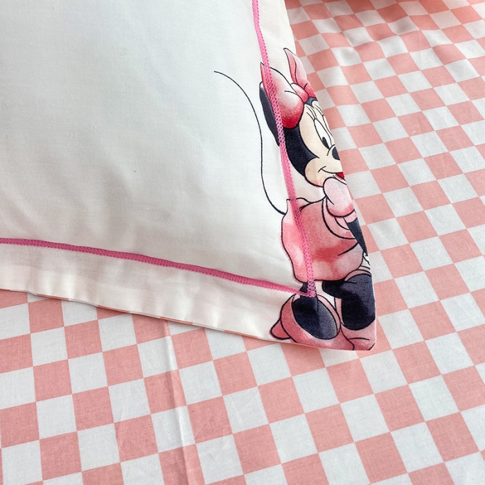 91家纺网 家纺一手货源 找家纺 眠博士 2022新款全棉13372迪士尼印花四件套 爱心米妮