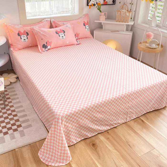 91家纺网 家纺一手货源 找家纺 眠博士 2022新款全棉13372迪士尼印花四件套 可爱米妮