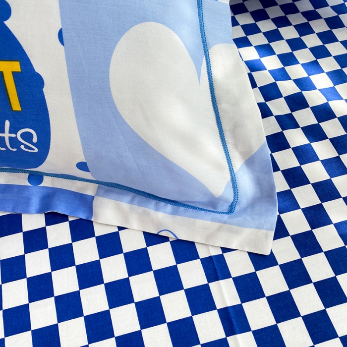 91家纺网 家纺一手货源 找家纺 眠博士 2022新款全棉13372迪士尼印花四件套 蓝色米妮