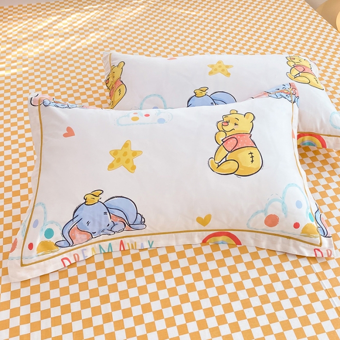 91家纺网 家纺一手货源 找家纺 眠博士 2022新款全棉13372迪士尼印花四件套 小飞象