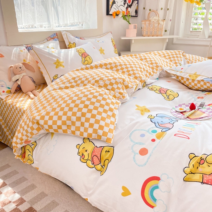 91家纺网 家纺一手货源 找家纺 眠博士 2022新款全棉13372迪士尼印花四件套 小飞象