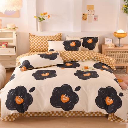 91家纺网 家纺一手货源 找家纺 (总) 妖妖家纺 2023新款芦荟棉AB双版印花四件套