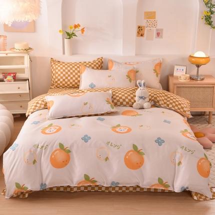 91家纺网 家纺一手货源 找家纺 (总) 妖妖家纺 2023新款芦荟棉AB双版印花四件套