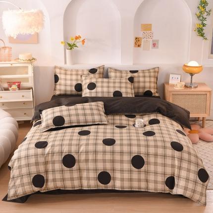 妖妖家纺 2023新款芦荟棉AB双版印花四件套 爱慕