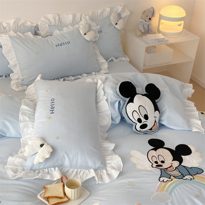 91家纺网 家纺一手货源 找家纺 (总)朗莎 2022新款迪士尼水洗棉四件套