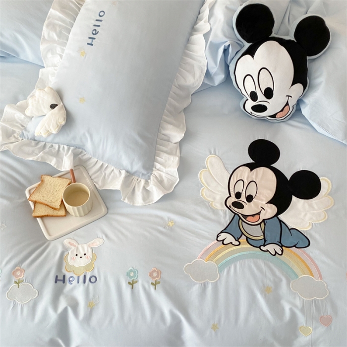 91家纺网 家纺一手货源 找家纺 (总)朗莎 2022新款迪士尼水洗棉四件套