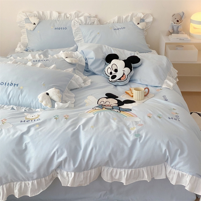 91家纺网 家纺一手货源 找家纺 (总)朗莎 2022新款迪士尼水洗棉四件套