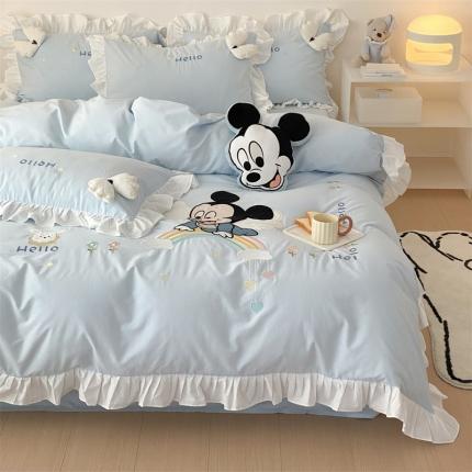 91家纺网 家纺一手货源 找家纺 (总)朗莎 2022新款迪士尼水洗棉四件套