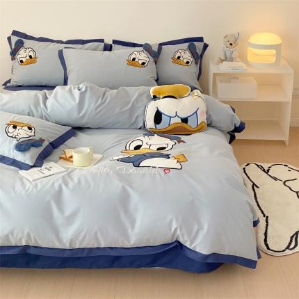 朗莎 2022新款卡通水洗棉四件套 可爱鸭鸭