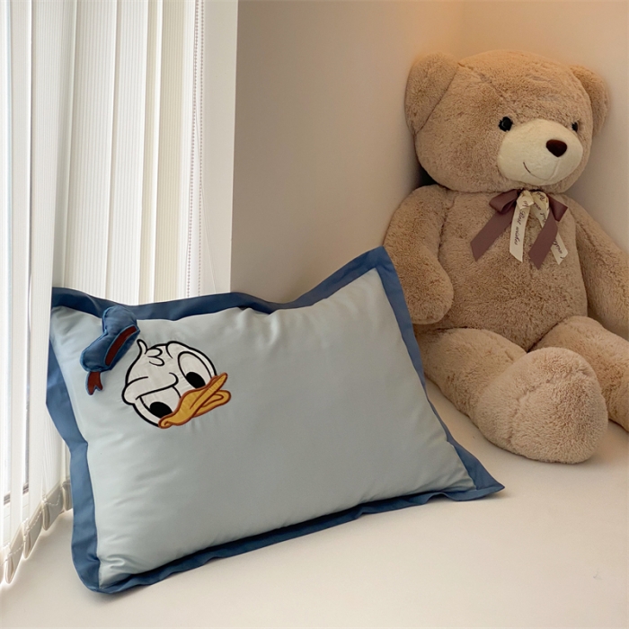 91家纺网 家纺一手货源 找家纺 (总)朗莎 2022新款60S长绒棉贴布绣四件套-鸭鸭