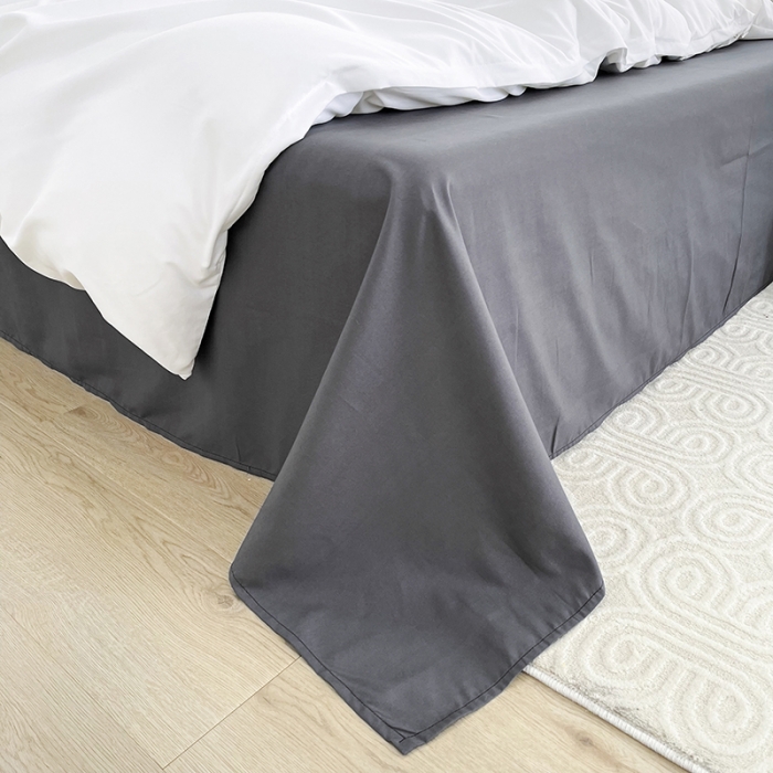 91家纺网 家纺一手货源 找家纺 曼谷纯色简约刺绣柔软磨毛水洗棉套件飘系列 字母白灰