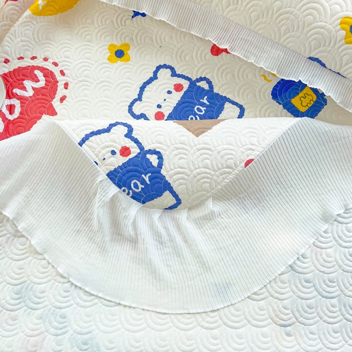 91家纺网 家纺一手货源 找家纺 鑫钰 2023全棉印花床盖三件套（支持定做） 笨笨熊