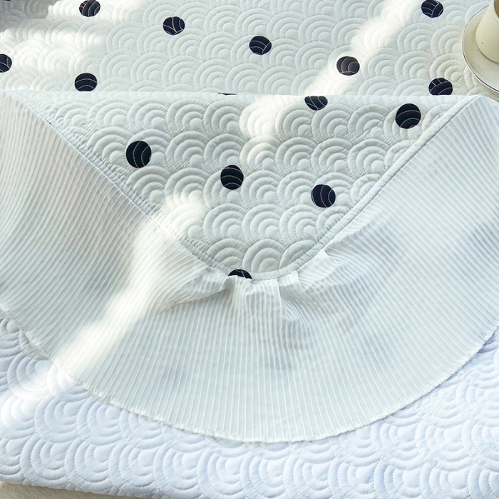 91家纺网 家纺一手货源 找家纺 鑫钰 2023全棉印花床盖三件套（支持定做）圆点