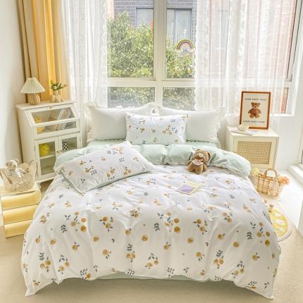 91家纺网 家纺一手货源 找家纺 （总）捌月 2024新款全棉ins小球球款四件套