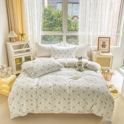 91家纺网 家纺一手货源 找家纺 （总）捌月 2024新款全棉ins小球球款四件套