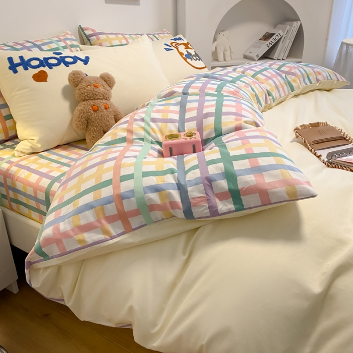 91家纺网 家纺一手货源 找家纺 澳梵 2022新款全棉大版卡通毛巾绣绣花四件套 虎虎