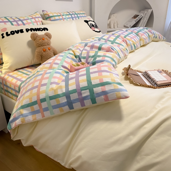 91家纺网 家纺一手货源 找家纺 澳梵 2022新款全棉大版卡通毛巾绣绣花四件套 熊猫之家