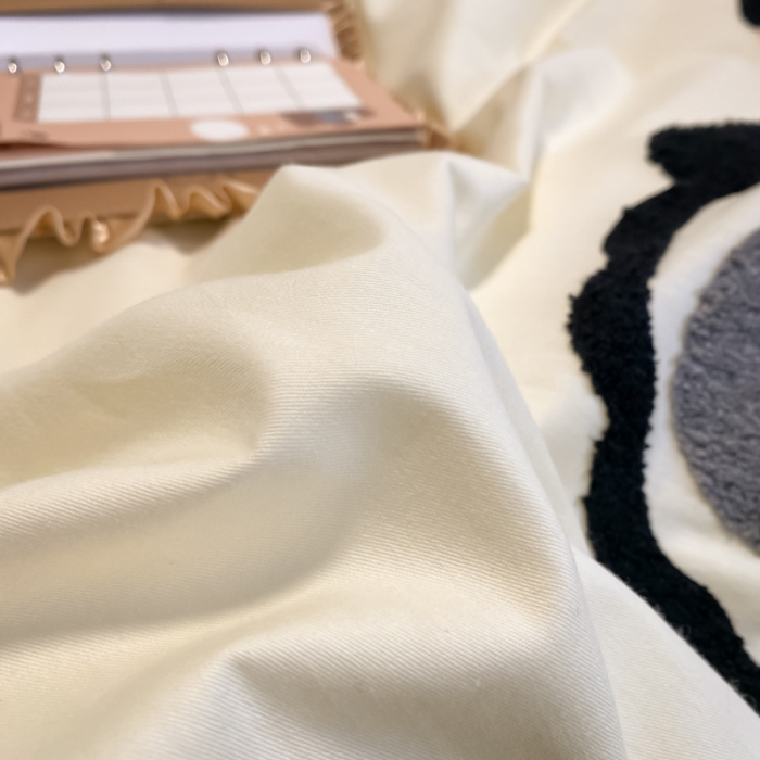 91家纺网 家纺一手货源 找家纺 澳梵 2022新款全棉大版卡通毛巾绣绣花四件套 熊猫之家