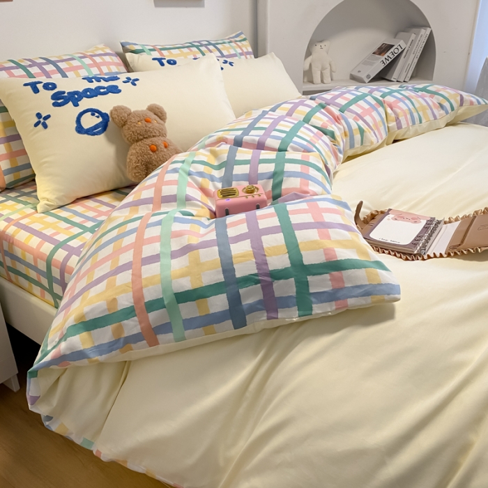 91家纺网 家纺一手货源 找家纺 澳梵 2022新款全棉大版卡通毛巾绣绣花四件套 宇航熊熊